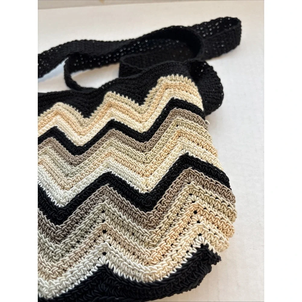Crochet style Knit‎ Crossbody Bag